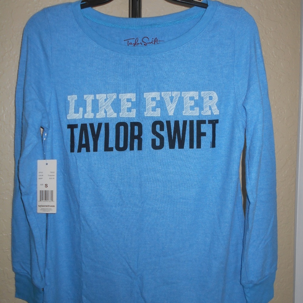 NEW! TAYLOR SWIFT "like ever" Sweater Top Fuzzy S